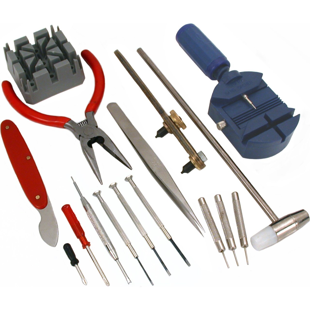 16pc Watch Back Opener Repair Tool Kit Band Pin Strap Link Remover